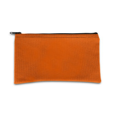 Orange 14oz Cotton Canvas Zipper Bags 10-1/2W X 5-1/2H - Ready to Ship 