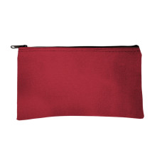 Red 14oz Cotton Canvas Zipper Bags 10-1/2W X 5-1/2H - Ready to Ship 