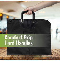 19W x 15H Laminated Nylon HIPAA Locking Courier Bags with Handles Info Graphic