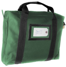 Forest Green Briefcase Courier Bags with Framed Cardholder - 14W x 11H x 3D - Ready-to-Ship
