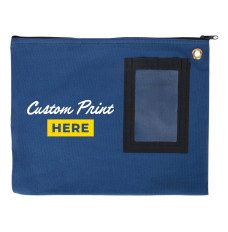 4W x 11H 14oz Cotton Canvas Flat Transit Sac Shown In Royal Blue