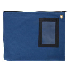  14W x 11H 14 oz. Cotton Canvas Large Zipper Bags Shown In Royal Blue