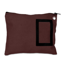 Burgundy 14 oz. Cotton Canvas Zipper Bag - 12W x 9H - Stock, Ready-to-Ship