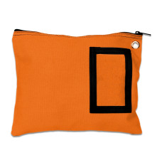 Orange 14 oz. Cotton Canvas Zipper Bag - 12W x 9H - Stock, Ready-to-Ship