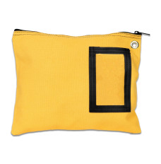 Yellow 14 oz. Cotton Canvas Zipper Bag - 12W x 9H - Stock, Ready-to-Ship