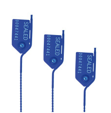 Pull Tight Security Seal With Side Tear - Blue - Numbered 