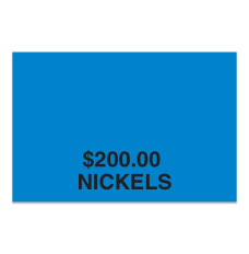 Coin Bag Custom Imprinted Shipping Label Shown In Blue - Nickle