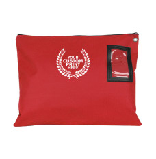Red-1-Color Imprinted - 1000D Cordura 18Wx14H Large Zipper Bag