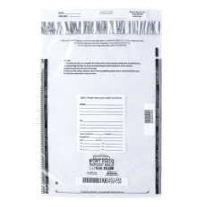 Flap updated - new added security features on the sides - Ultima Blue® Clear Deposit Bags - 12W x 16H