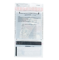9W x 15H Tamper Evident White Top-Bottom Deposit Bags 