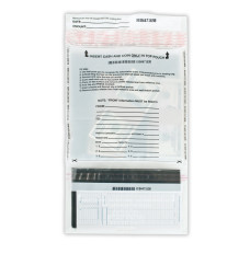 12W x 20H Tamper Evident Clear Top-Bottom Deposit Bags 