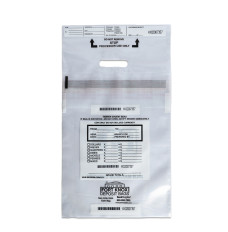 plastic deposit bag - Half Size Handled Coin Bags 10-1/2W x 13H - 25lbs - Empty