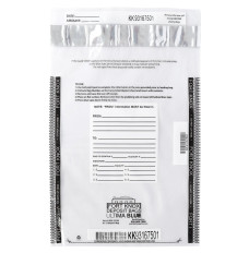 Flap updated - new added security features on the sides - Ultima Blue® Clear Deposit Bags - 9W x 12H - Pack of 50