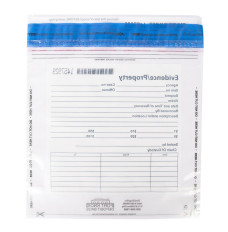 Tamper Evident Clear Evidence Bags - 8-1/2W x 8H x 3D - Back