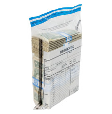 9W x 12H Ultima Blue® Cash Transmittal Bags Side View