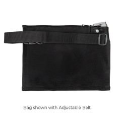 10W x 7H Black Tip Bag with Pop-up lock with adjustable belt