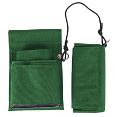 7-1/2W x 11H x 2D Slot Pouch Belt Bag with Connecting Wallet Shown In Kelly Green