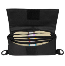 8W x 4H 1000D Nylon Belt Wallet Pouch with Hook & Loop Closure Shown With Money In The Compartments
