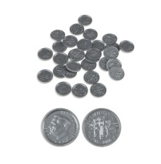 Play Money Coins - Realistic Dimes - 100/pk