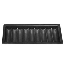 9 Tube Black ABS Plastic Chip Tray for Casino Table Games