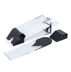 Baccarat Card Dealing Shoe, Clear Shoe with Black Trim