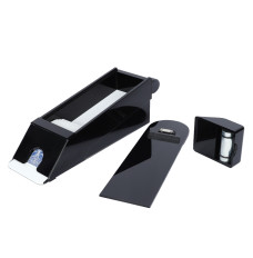 Baccarat Card Dealing Shoe, Solid Black Shoe