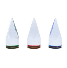 Pyramid Roulette Markers - clear w/ colored bottoms