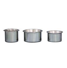 Stainless Steel Drop-In Drink Cup Holder for Casino Table Games in 3 Different Sizes