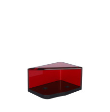 Discard Holder, 2 Deck Red, With Top, Size 3-3/4L x 2-3/4W x 1-1/2D