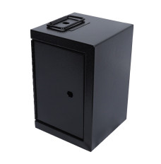 Front closed view- Black Standard Universal Drop Box - 12W x 8H x 8D
