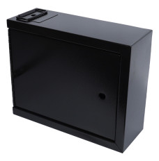front side - closed - Black Oversized Slim Line Drop Box - 12W x 5-3/4H x 15D