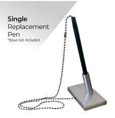 Antimicrobial Lobby Counter Single Replacement Pen - Satin Silver