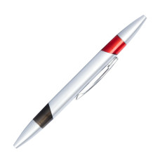 Double Ink Baccarat Casino Pens with Silver Barrel - Black & Red Ink - Ready-to-Ship - 50 per box