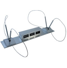 Self-Storing Perpetual Calendar with Cable Pens  Shown in Silver