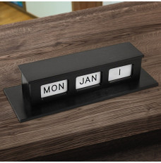 Self-Storing Perpetual Calendar with Tile Storage - In use