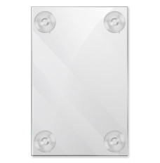 Glass Mount Clear Acrylic Sign Holder, 11 W x 17 H