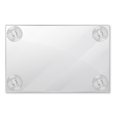 Glass Mount Clear Acrylic Sign Holder, 8.5 W x 5.5 H