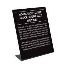 Home Mortgage Disclosure Counter Sign - 11W x 14H