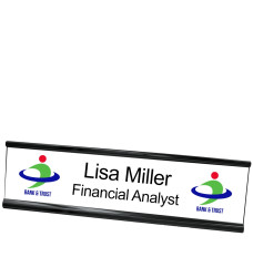 Double Logo w/ 2 Custom Line Nameplate Set - 10W x 2H