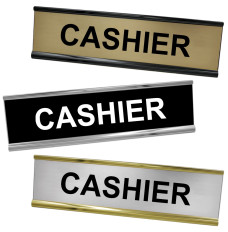 Desk Plate - Cashier - 8W x 2H