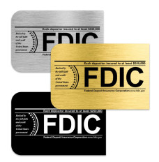 1/3 Size Magnetic FDIC Logo Insert with Rounded Corner 