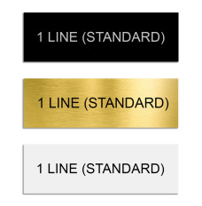 2/3 Size Magnetic Square Corner Nameplate Insert - 1 Line (Standard)