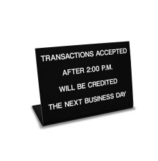 Transactions After Counter Sign w/ Customized Time - 7W x 4-1/2/H x 2D