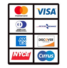 ATM Card Acceptance Sign, 8 Logo-Vertical, 7-3/4Wx9-1/4H