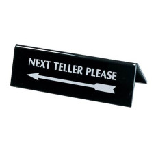 Next Teller Please w/ Arrow Silver on Black 