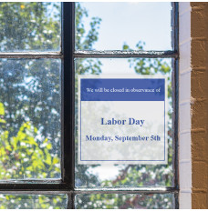 2024 HOLIDAY CLOSING WINDOW CLING SET 5.5W X 5.5H – Made-to-Order