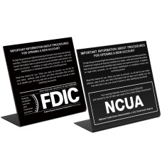 USA PATRIOT Act Counter Sign - FDIC and NCUA Bendbacks