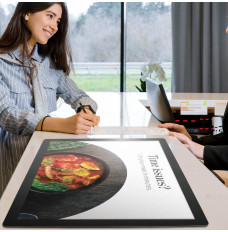Black Counter Mat with Side Insert Shown Displayed on Lobby Counter