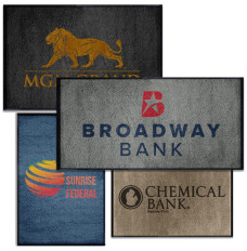Custom Dyed Indoor Logo Mat - 18oz Carpet - Rubber and Vinyl Backing - Made-To-Order