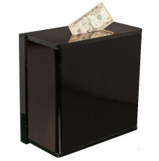 Keyed Alike Black Acrylic | Large Locking Tip Box